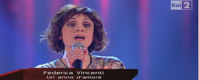 The voice of italy Federica Vincenti blind audition